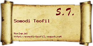 Somodi Teofil névjegykártya